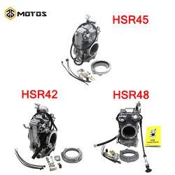 ZS MOTOS Motorcycle Carburetor For Mikuni Type HSR TM42 42mm HSR45 45mm HSR48 48mm Harley EVO Evolution Pump Performance