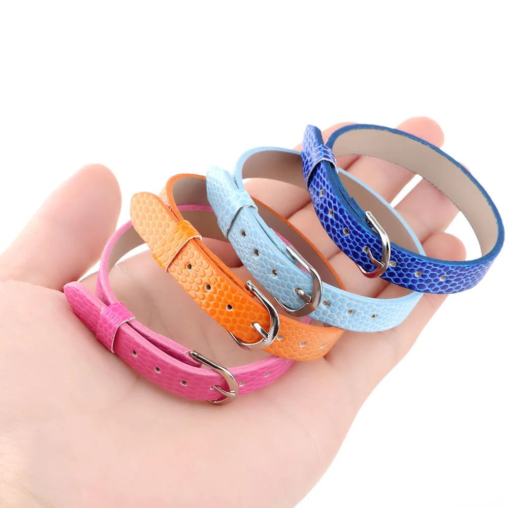 1Pc Fashion Serpentine Leather Doll Belt Super Handmade Mini Candy Color Doll Waist Belts For 1/6 Bjd Doll Clothes Accessories