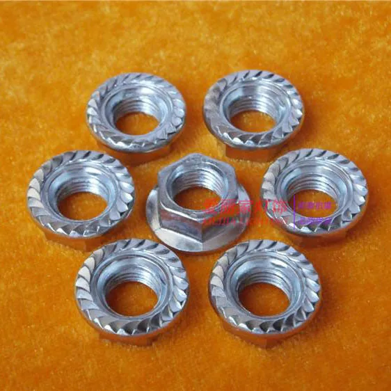 

20PCS M10 galvanized hex nut nut M10 nut fastener with a gear tooth washer