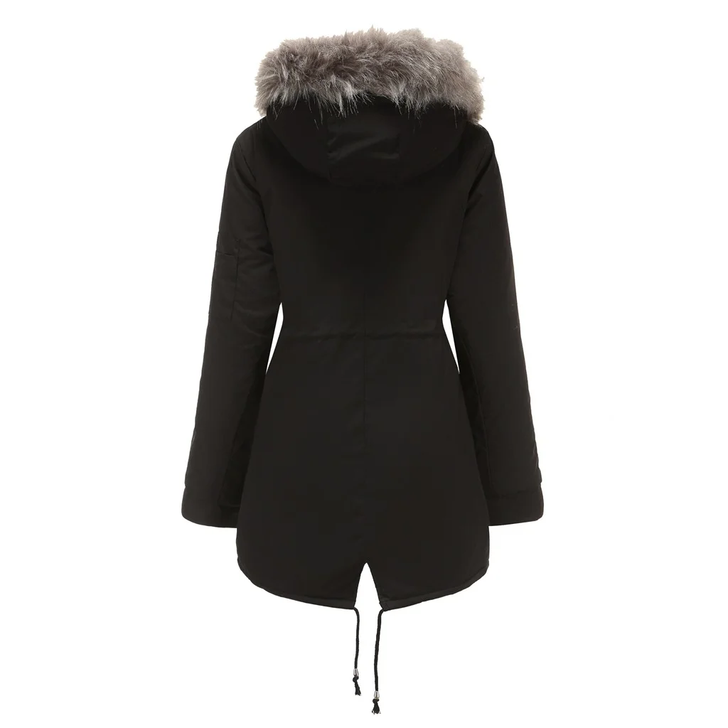 New Plus Size Winter Clothes Women's Hooded Faux Fur Jacket Thick Warm Plus Velvet Outwear 2024 Parkas Female Padded Coats