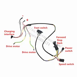 Children's electric car modification circuit, baby toy car accessories homemade accessories wiring harness