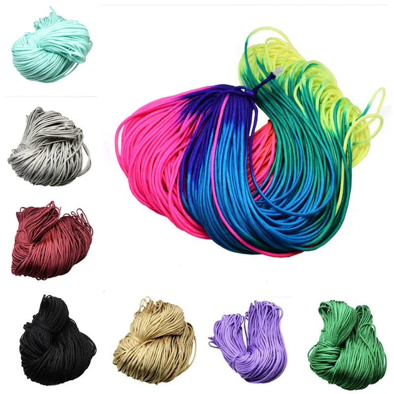 

2mm 4mm about 100m/bundle Random Rock Climbing Ropes Thread Cord for Jewelry Making DIY Beadwork Colorful Nylon Cords