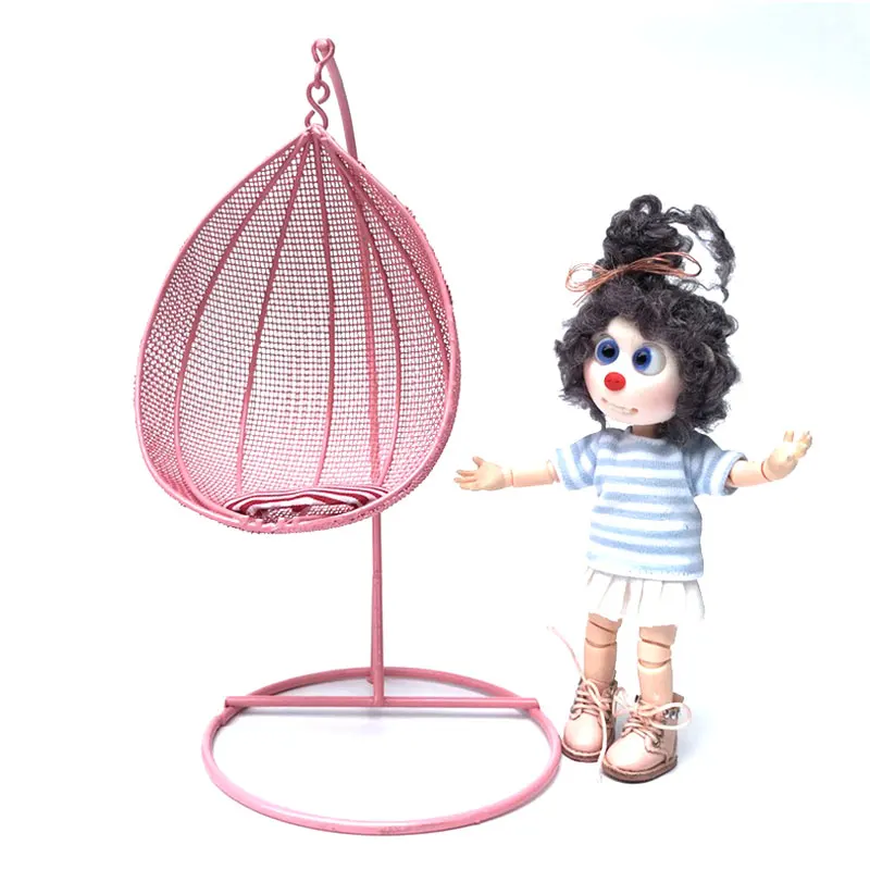 1:12 Nhà Búp Bê Thu Nhỏ Đồ Nội Thất Ghế Xích Đu Võng Nhà Búp Bê Trang Trí Đồ Chơi Mini Bàn Ghế Sân Vườn Xoay