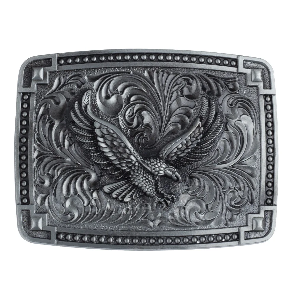 Boucle de ceinture en alliage d\'aigle, motif décoratif Cowboy pour hommes