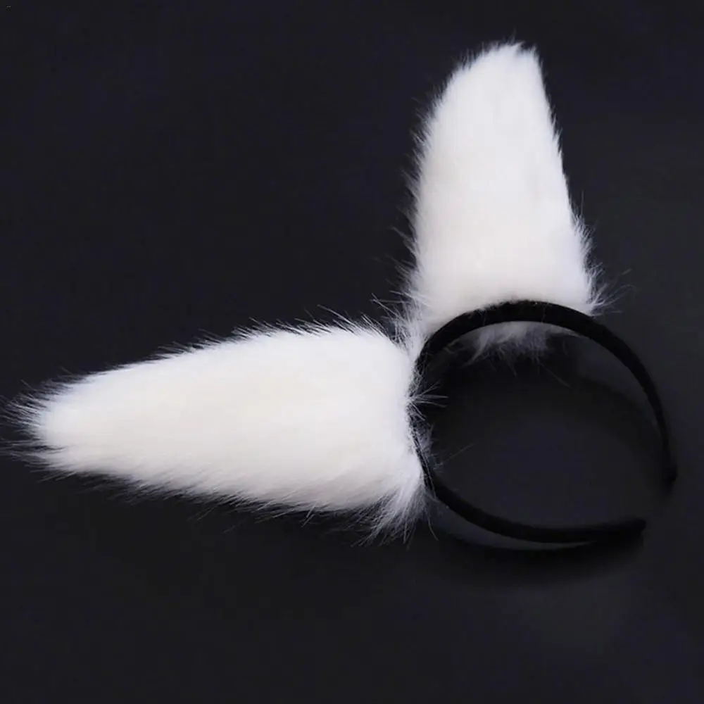 Faux Fur Tail Cosplay Set para Adultos e Adolescentes, Traje Fox para o Natal, Festa de Halloween, Noite