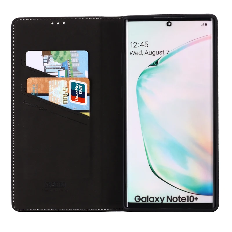 Cao Cấp Chính Hãng Bao Da Ví Da Dành Cho Samsung Galaxy Samsung Galaxy S10 S9 S8 Plus S7 EDGE Note 5 8 9 10 10 + Bao Da Flip Cover Ốp Điện Thoại Coque