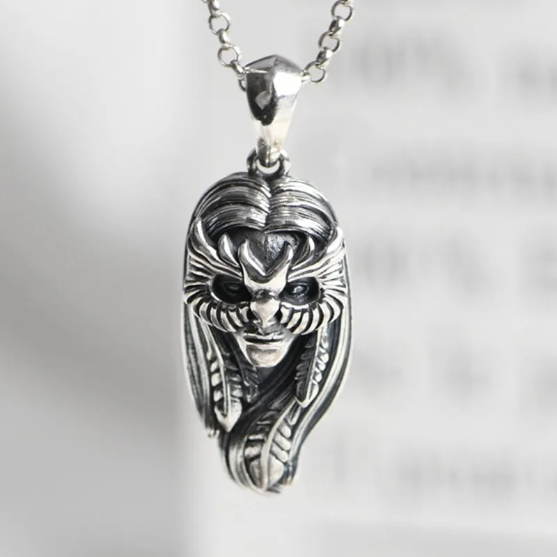 BOCAI – bijoux en argent Sterling 100% S925, nouveau design pour femmes masquées, tendance artisanale rétro, pendentifs pour hommes et femmes