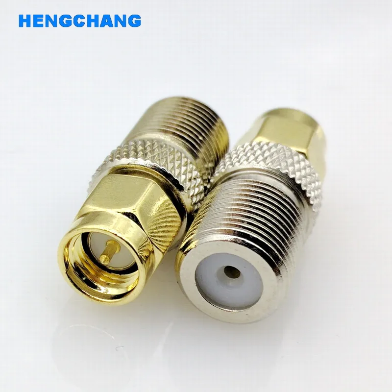 F Type Connector To SMA Straight RF Coaxial Adapter F Connector Female To SMA Male Convertor 1Pcs