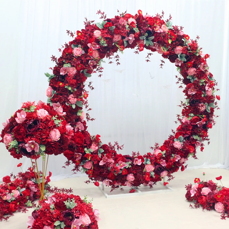 JAROWN Customize Backdrop Wedding Artificial Garland Arrangement Frame Background Decoration Flower Ball Arch Home Party Decor