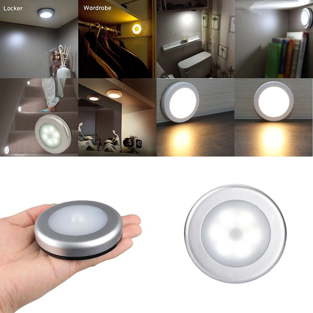 3/1PCS LED PIR Auto Sensor Light Under Cabinet Lighting Motion Detector Wireless Infrared  LED Night Light D40