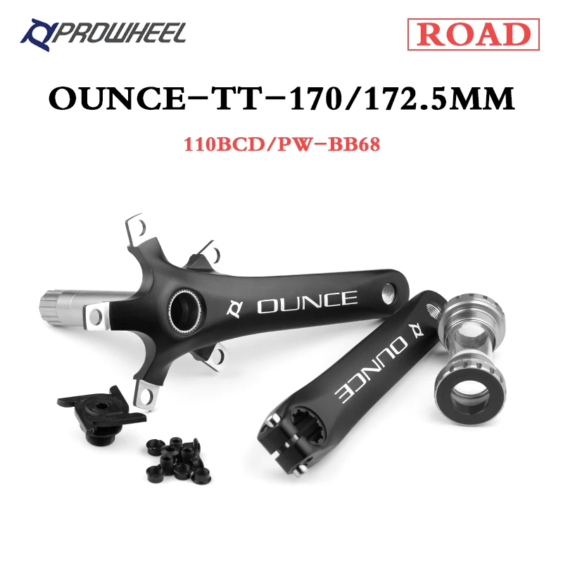 Prowheel Bicycle Crank Arm 110BCD 130BCD Sprocket 170mm 172.5mm Road Bike Crankset Folding Bike Bottom Bracket