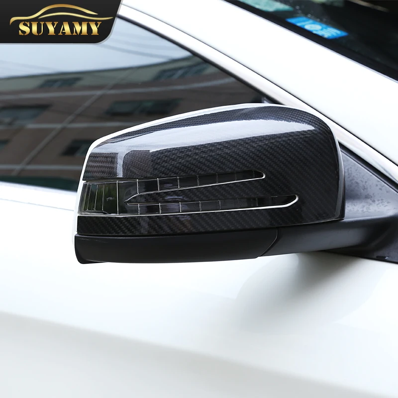 

For Mercedes Benz A E GLA CLA CLS W204 W176 W212 W207 X156 W117 W218 Car Accessories Real Carbon Fiber Rearview Mirror Cover