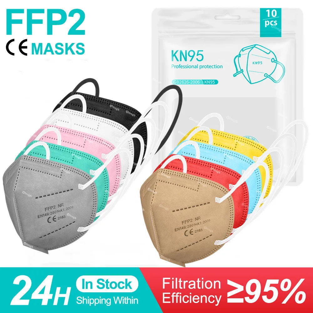 

5-100 шт ffp2 mascarillas certificadas KN95 маски 5 Слои ffp2mask Респиратор маска для лица многоразовая mascarilla fpp2 утвержден