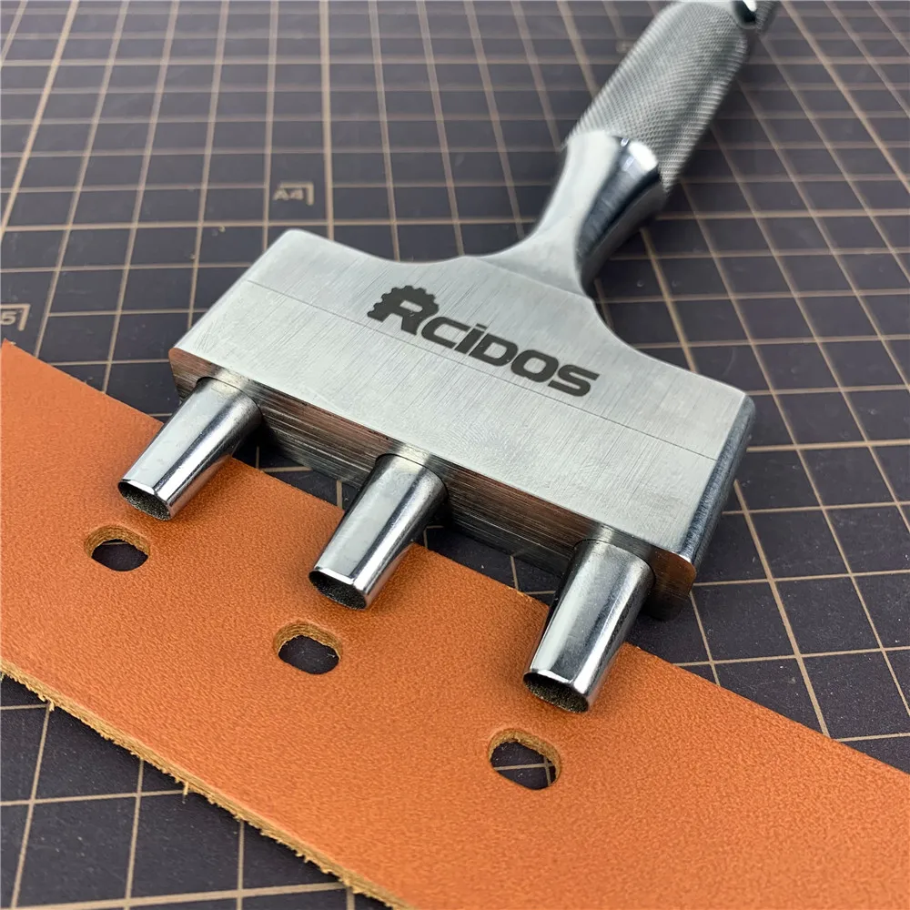 RCIDOS Customized Leather Belt Oval Hole Punching Tools,Girdle Flat Hole Cutter,3 hole,5x7mm in stock,1pcs price