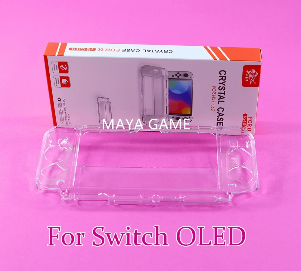 10sets protective clear case hard shell cover transparent shell case for Switch Oled Crystal case for Nintendo Switch Oled