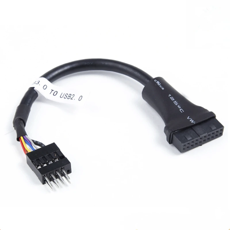 20CM high quality motherboard USB3.0 20Pin Female to USB 2.0 9Pin Male drive panel adapter cable Conversion Power Supply Cable