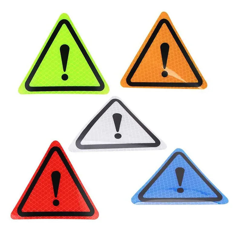 Car Body Reflective Car Stickers Decorative Stickers Motorcycle Reflective Warning Triangle Safety Labeling