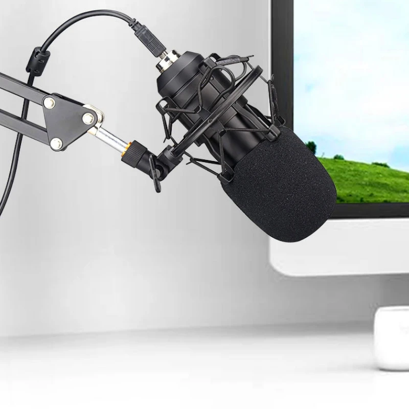 Профессиональный конденсаторный микрофон Finlemho BM800 192 кГц/24 бит, Студийный микрофон для караоке, записи вокала, для компьютера, караоке, KTV