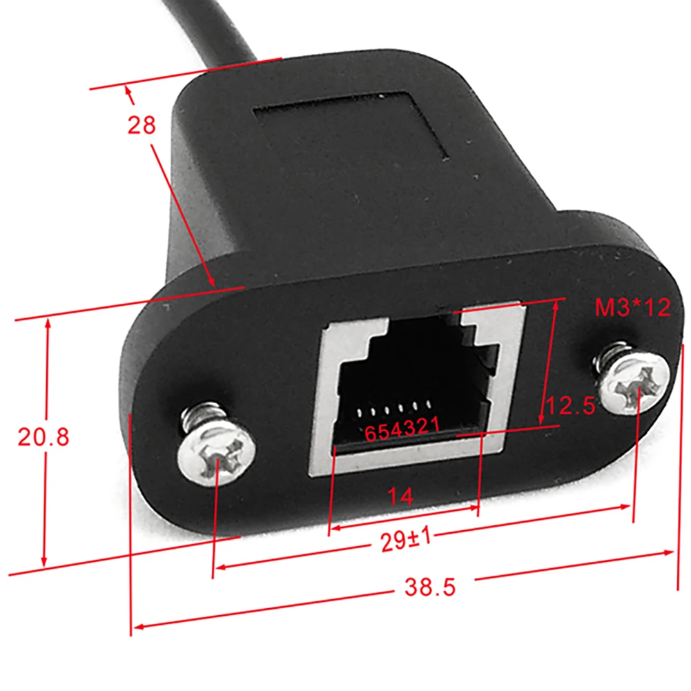 Cabo adaptador de bloco de terminais dupont rj11 6p4c para 4pin, cabo com parafusos m3