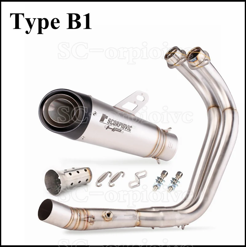 Voor Yamaha MT-07 FZ-07 Motorcross Uitlaat Voor Pijp Motorfiets Uitlaat Systeem Gemodificeerde Escape Moto Racing Yzf MT07 FZ07 Tracer