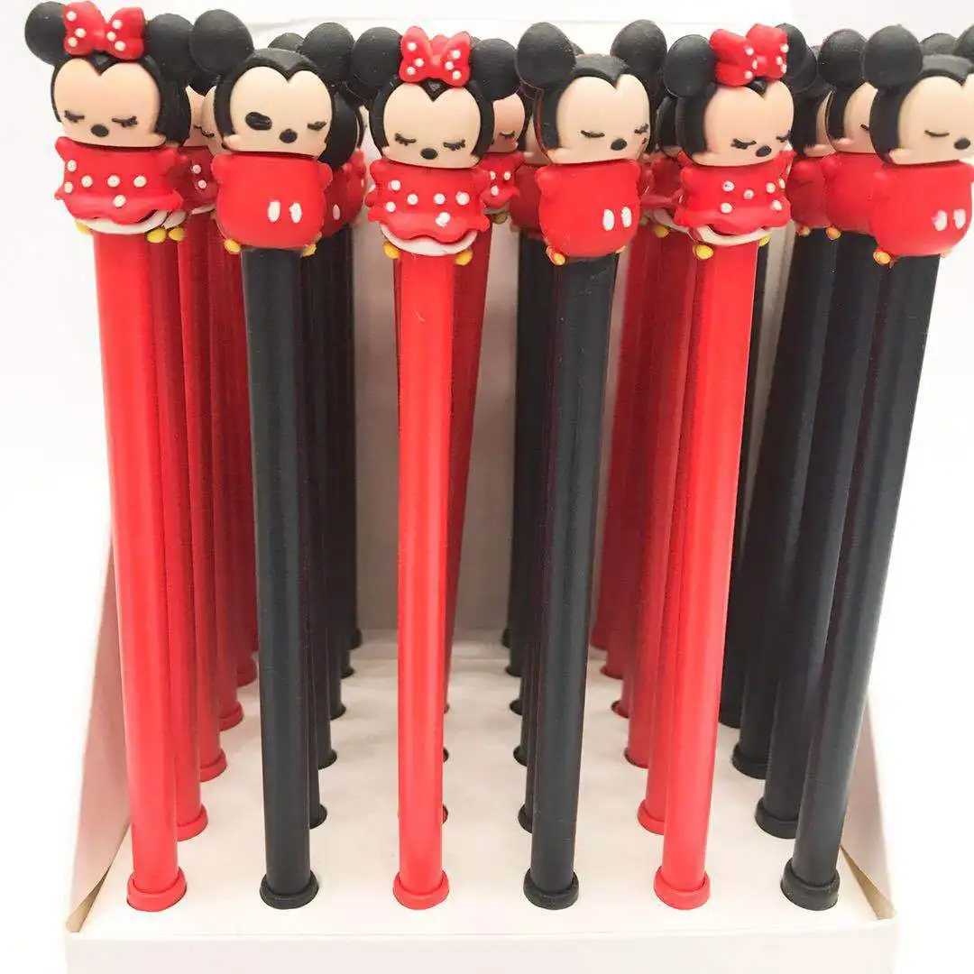 

36/48pcs Disney Mickey Gel Pen Cute Cartoon Student Writing Pen Office Black Sign Pen Ballpoint Pen School School Supplies Gift