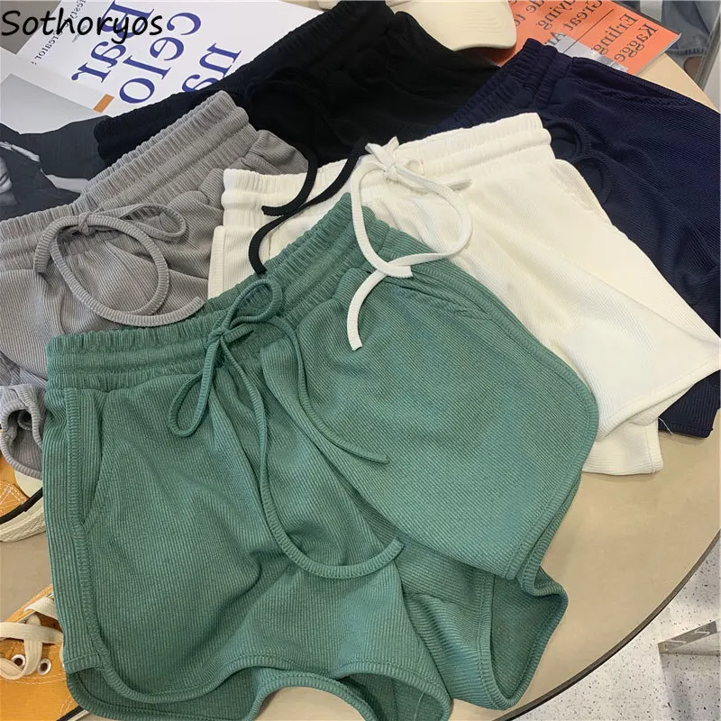 

Штаны для сна Женские однотонные свободные Пижамные шорты на шнуровке летняя шикарная простая Пижама для бодибилдинга домашняя верхняя одежда для отдыха Новинка