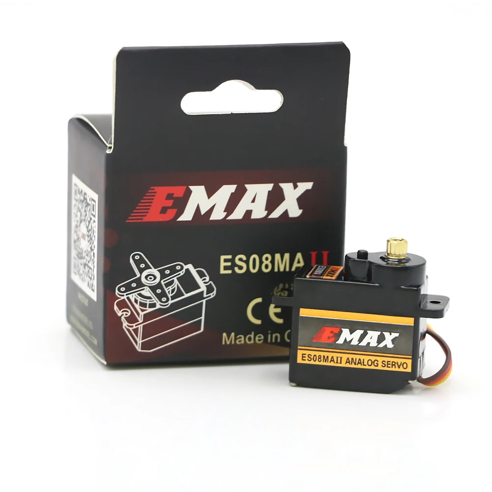 EMAX ES08MA ES08MAII 12g Mini Metal Gear Analog Servo for RC Toy Car Boat Helicopter Airplane RC Robot Replacement DIY Parts