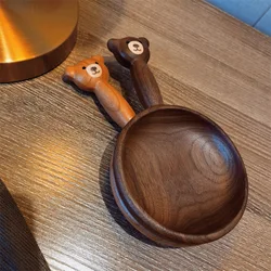 Japanese style cute bear wooden bowl wooden plate fruit snack dessert nut bowl Salad Plates Dinnerware Sugar Bowl Kitchen Dishes