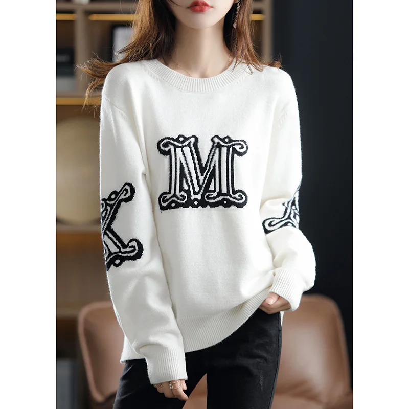 Winter casual cashmere Sweater Women oversize O-Neck thick Sweater pullovers Women 2021 loose  women\'s sweaters jumper