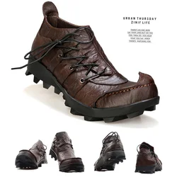 20Genuine  Leather Shoes Comfortable Business Men's Casual Shoes Men Sneakers Punk Ankle Boots Men Shoes Men Moccasin Boat Shoes