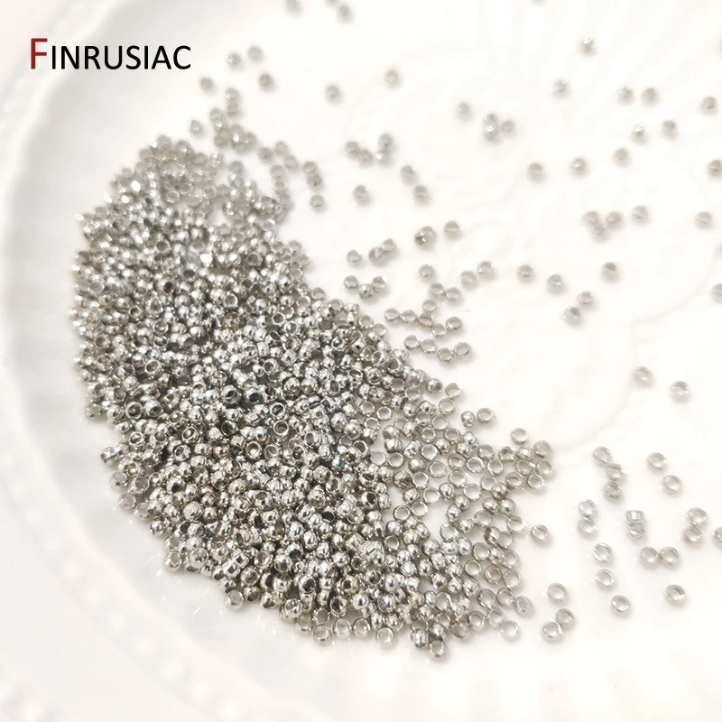 200 Stück/Lot 2/2,5 mm 18K vergoldete Kugel-Klemmperlen, Lampenperlen für Schmuck, Stopper-Abstandshalterperlen für DIY-Schmuckherstellung – Detail 22