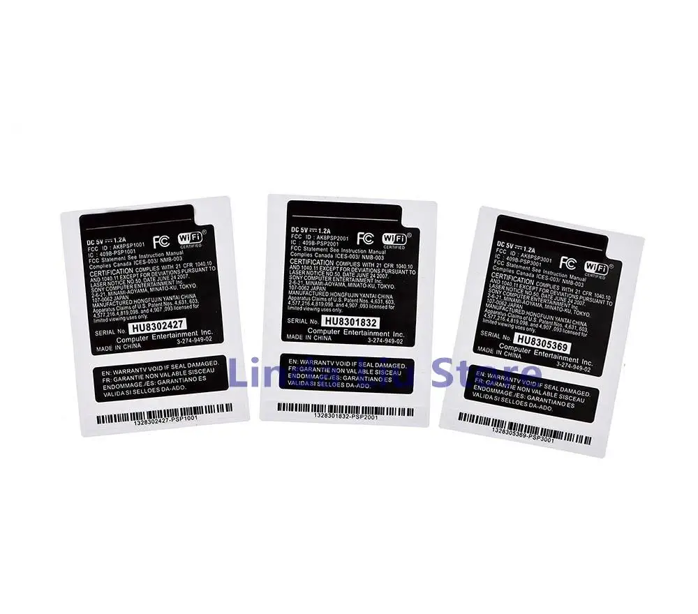 10 قطعة ملصقات لاصقة بديلة لـ PSP 1000 PSP 2000 PSP 3000 وحدة التحكم بطاقة لاصقة مانعة للتسرب ملصق الضمان JP إصدار HK الأمريكي