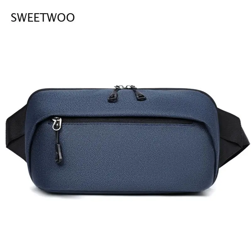 2021 Men's Waist Bag Multicolor Canvas Single Shoulder Diagonal Bag Outdoor Travel Sports Bag Large Capacity Men's Bag