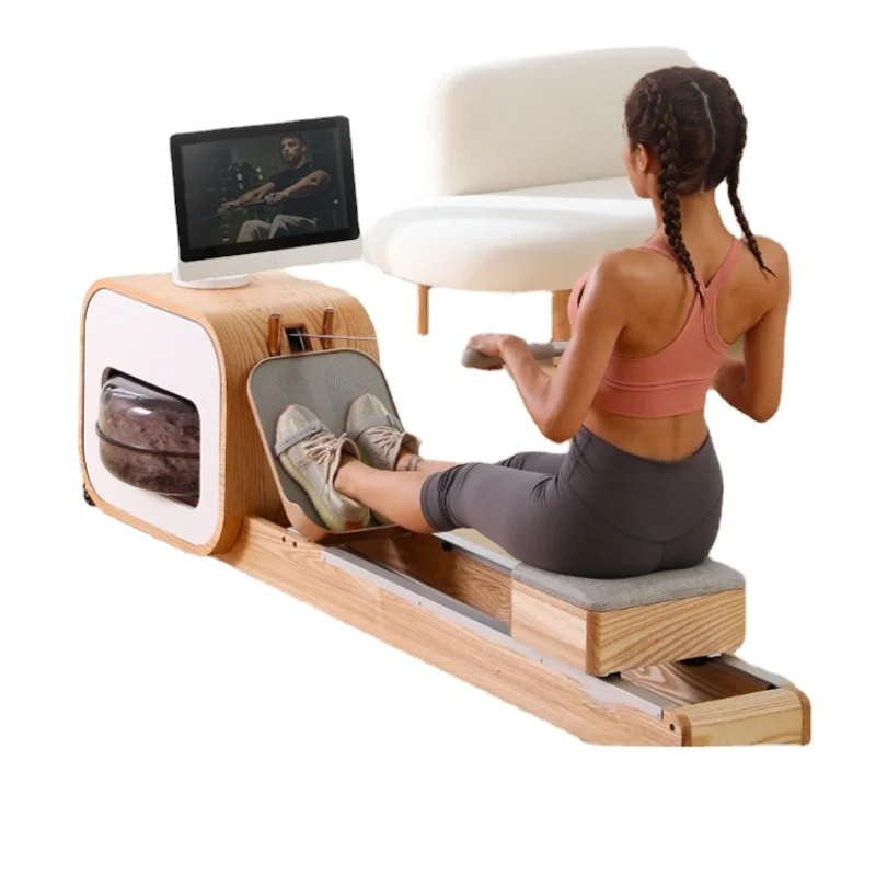 

Smart Water Resistance Rowing Machine Household Dual Track Rowing Machine Fitness Equipment