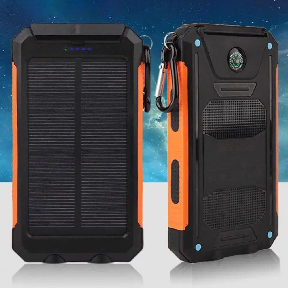 50% Hot Sales Dual USB DIY Solar Power Bank Case Kits Battery Charger External Box Flashlight Not Including The Cell