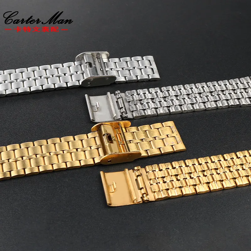 Vintage small square metal watch band  for CASIO A159w-n1 A158WA A168  strap stainless steel bracelet 18mm wristband accessories