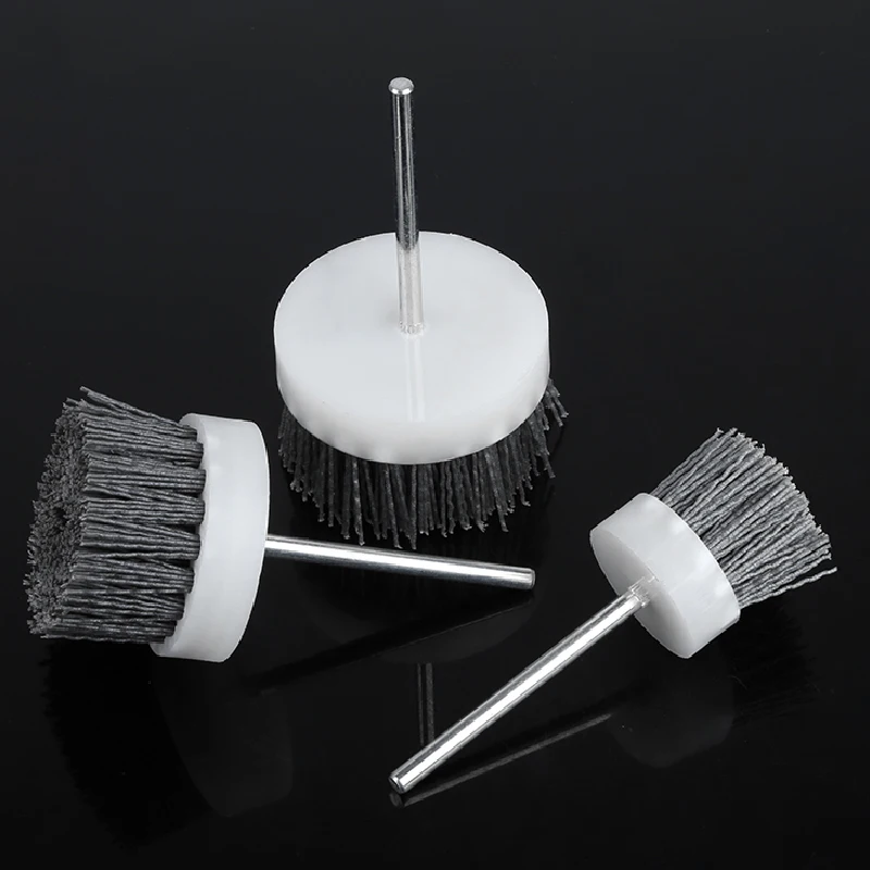 UCHEER 1pc abrasive wire disc brush with rod high temperature abrasive wire nylon brush cleaning machine plate