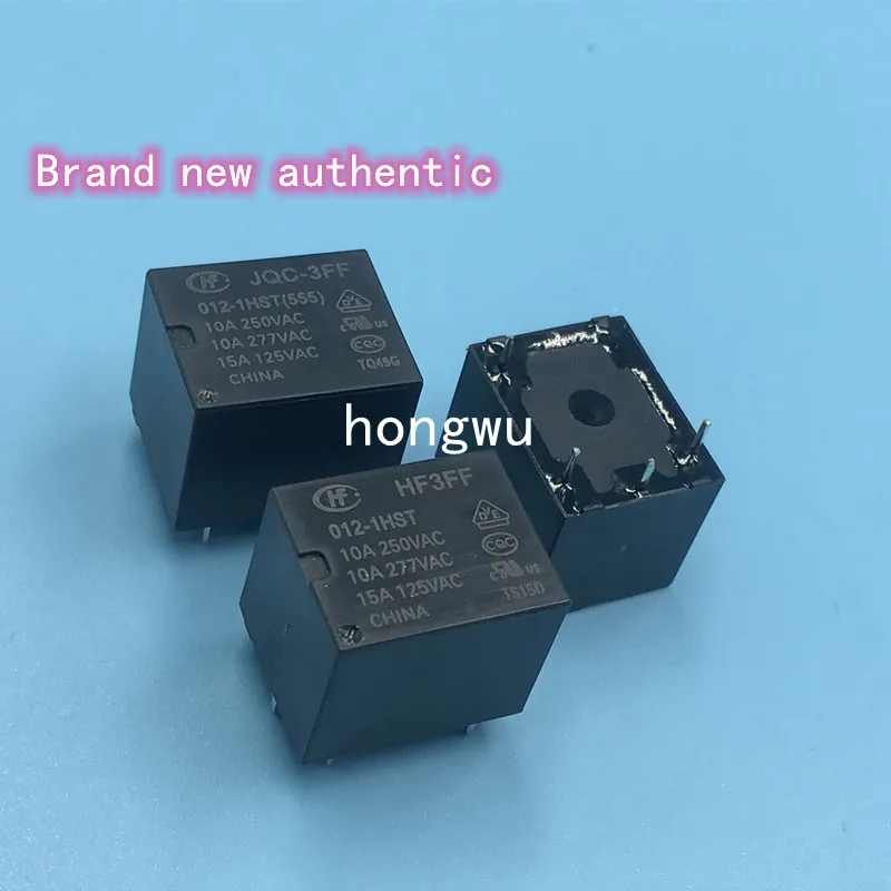 100% Original New 5PCS/ JQC-3FF-012-1HST  HF3FF-012-1HST  DC12V relay 10A 4pins