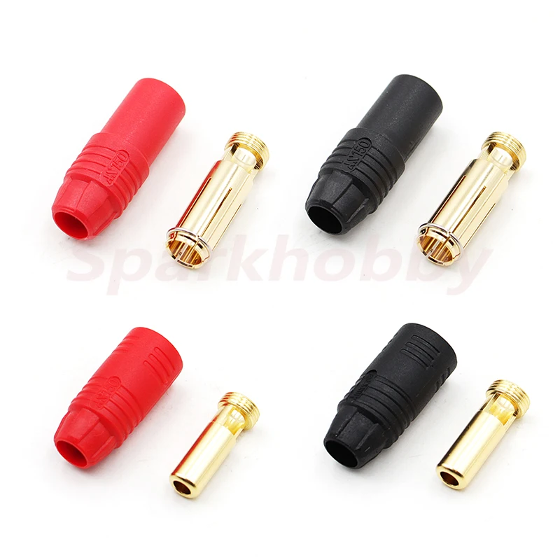 1PC AMASS AS150 7mm Banana Plug 7mm Male and Female Gold Plated High Current Red Balck connector for RC High Voltage Battery