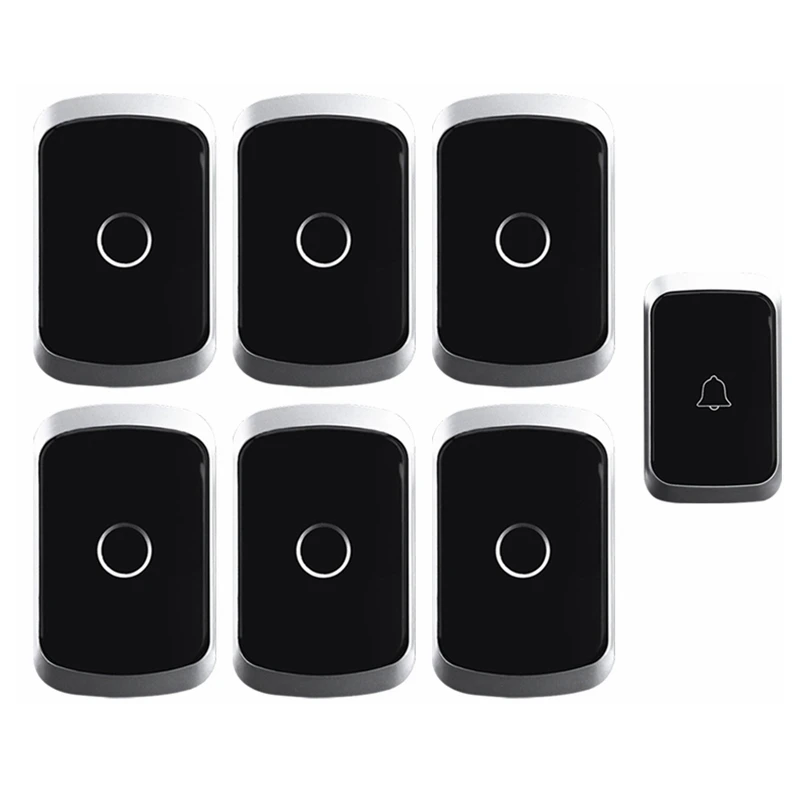 CACAZI wireless doorbell A20 waterproof battery 300M remote control US EU UK AU plug 1 button 6 receiver smart home cordless doo