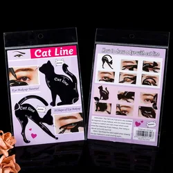 Cat Line Pro Eye Makeup Tool Eyeliner Stencils Template Shaper Model Beauty Kits Eyelash Shaper Eye Liners Tutorial Set