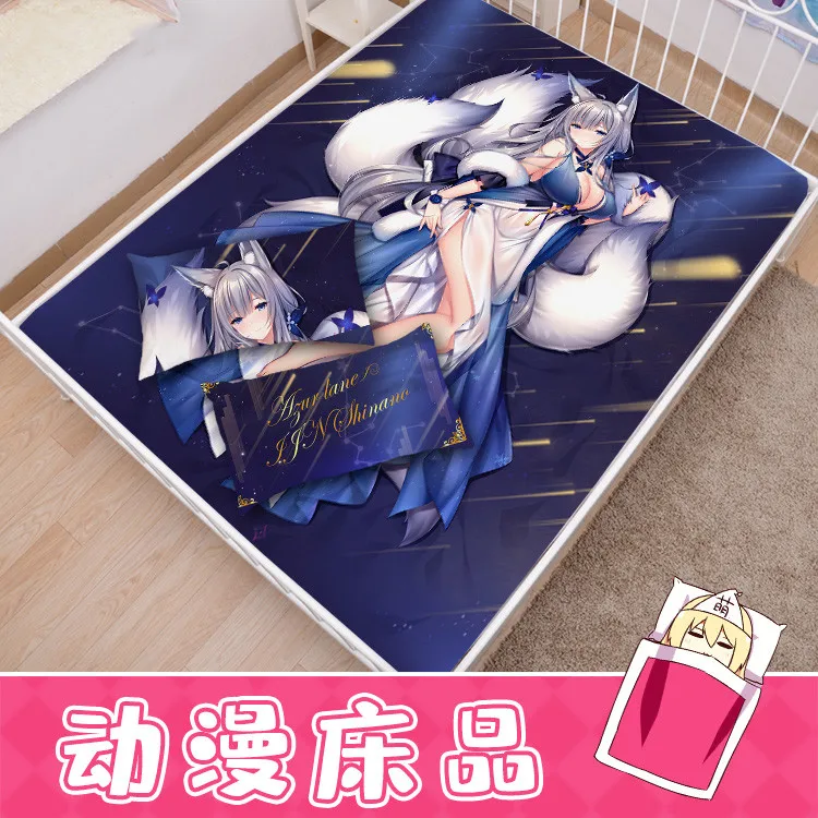 Anime Cartoon Cosplay Azur Lane Ijn Shinano Mattress Cover Fitted Sheet Fitted cover bedspread counterpane 122