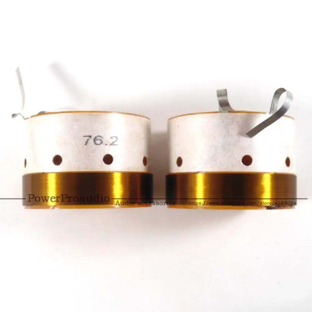 

2pcs/lots Aluminum wire 76.2 Core Bass Voice Coil 76.2mm Subwoofer 8Ohm Speaker Accessories DIY flat wire