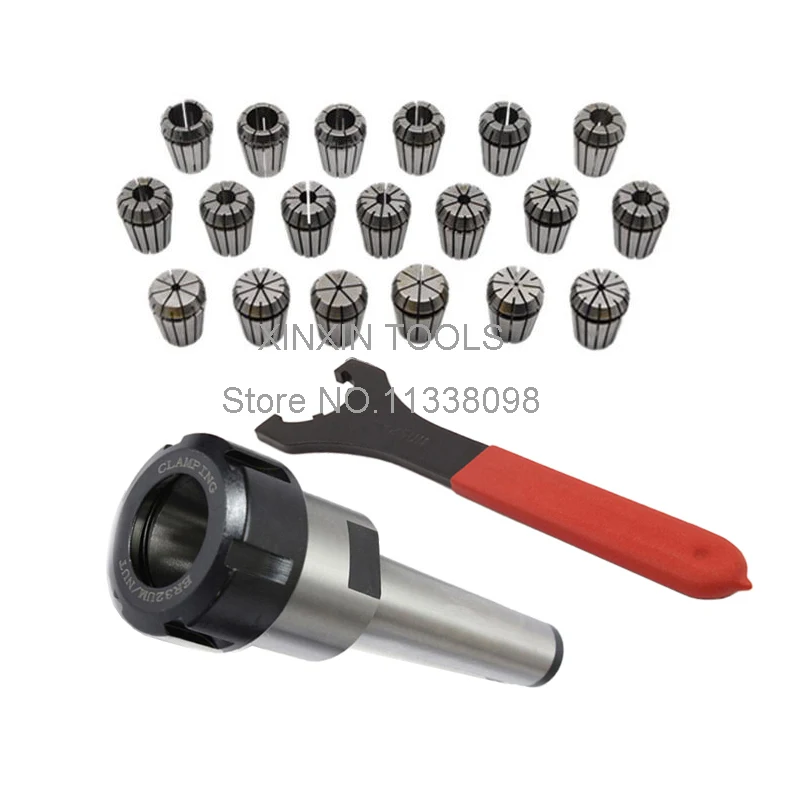 

19PCS ER32 Collet Chuck and 1PCS MT2 ER32 Morse Holder+1PCS ER32 Wrench Precision Spring Collet Set CNC Milling Lathe tool