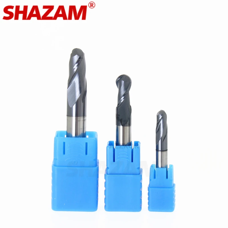 Milling Cutter Hrc50 Ball Nose Alloy Tungsten Steel Tools Cnc Maching SHAZAM Wholesale Top Machine Cutters For Steel Woodworking