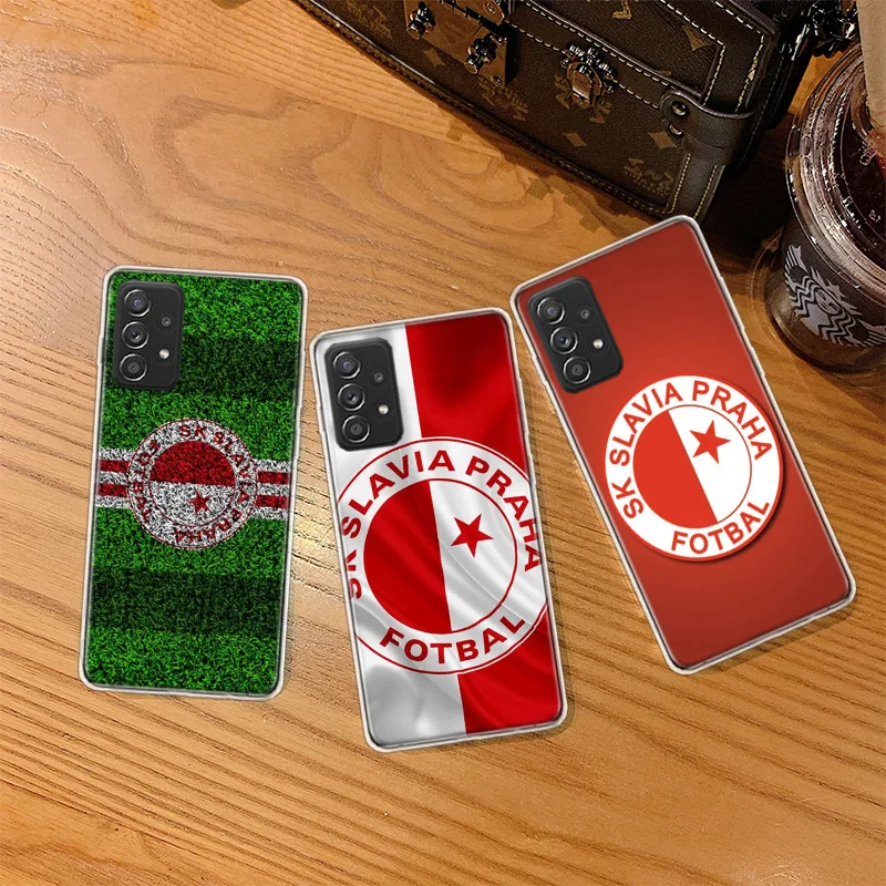 Sk Slavia Praha Czech Republic Phone Case For Galaxy A12 A22 A32 A42 A52 A52S A72 Samsung A73 A53 A33 A23 A13 A9 A8 A7 A6 Plus C