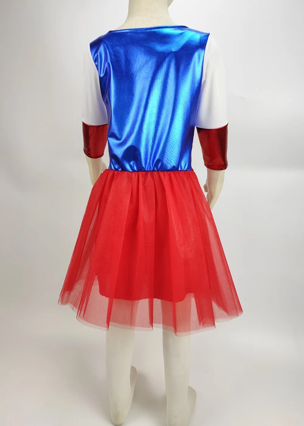 Fantasia de super-herói para meninas, vestido tutu para crianças, Halloween Costume, vestido capitão, 3-9Years