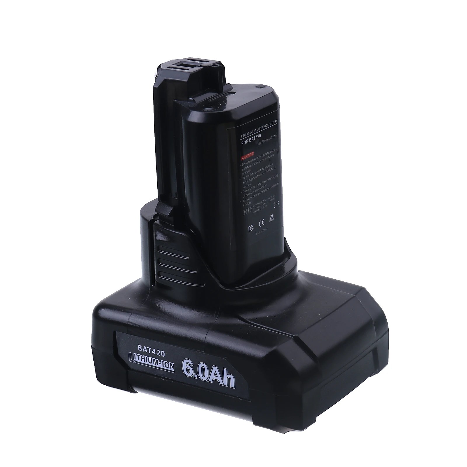 12V 6.0Ah Li-ion BAT420 Pin Thay Thế Bosch BAT411 BAT412 BAT413 BAT414 10.8-Volt Max Pin Điện Không Dây dụng Cụ L50