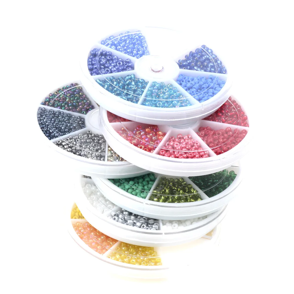 Olingart 3mm Glass Seed Beads Belt box set charm seed beads  Crystal Spacer Beads For DIY Bracelet Necklace Jewelry Making