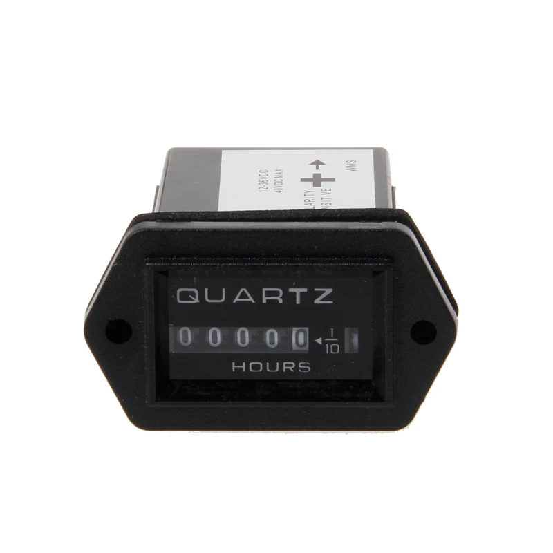 Hour Meter Display Counter 12-36V Accurate Round Quartz Hour Meter Gauge Tester Engine Hour Meter for Boat Car SUV Truck